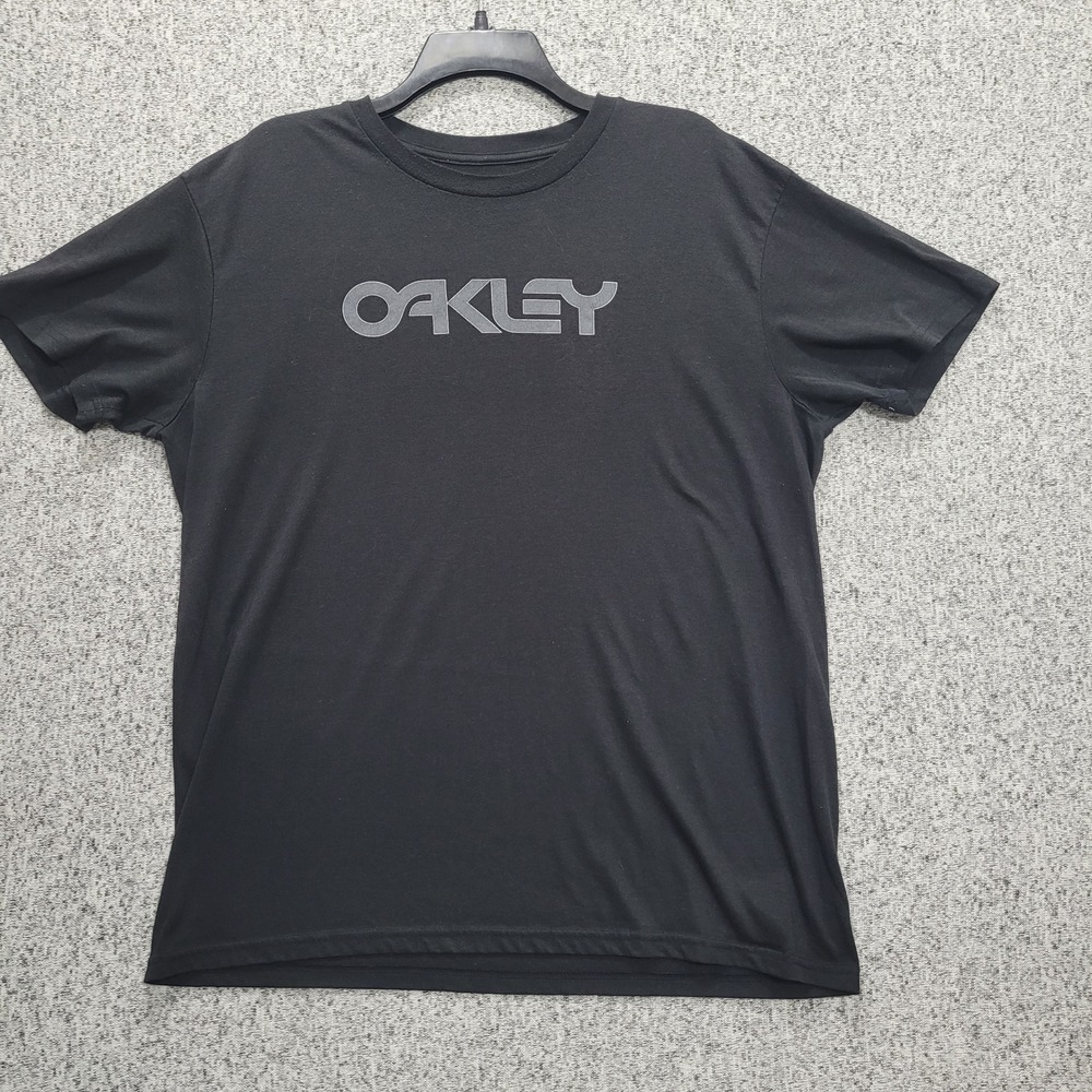 Oakley Mens Graphic Logo T-Shirt Black Short Sleeve Crew Neck Tee Large